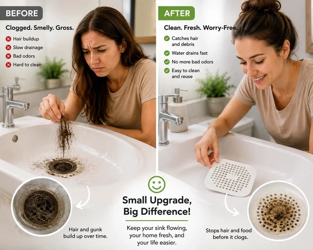 Alt view image 2 of 7 - Silicone Drain Protector, Gray Anti-Clog Hair Catcher for Shower and Bathtub, 5.7 Inch Flexible Strainer with Easy Clean Design
