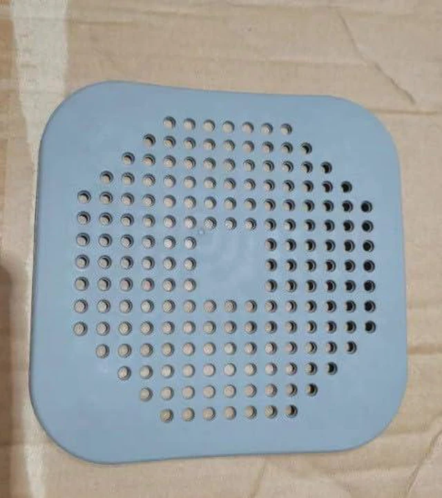 Alt view image 7 of 7 - Silicone Drain Protector, Gray Anti-Clog Hair Catcher for Shower and Bathtub, 5.7 Inch Flexible Strainer with Easy Clean Design