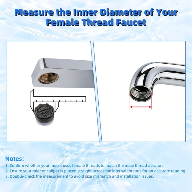 Alt view image 4 of 7 - 12 Pcs Faucet Aerator with 6 Pcs Faucet Aerator Key Removal Wrench Tool, Aerators Replacement Inserts for Sink M16.5 18.5 21.5 24 mm Tap Aerators Flow Restrictor
