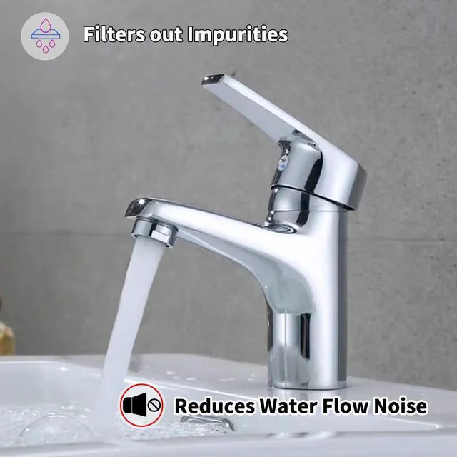 Alt view image 4 of 7 - Bathroom Sink Aerator,2.2 GPM Faucet Aerator, Made of Solid Brass and Stainless Steel,15/16 Inch Male Thread Faucet Replacement with Gasket,For Kitchen and Bathroom,6PCS(Silvery)