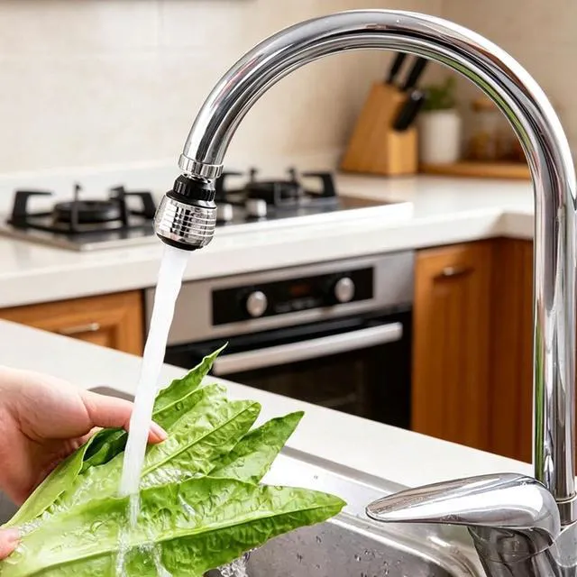 Alt view image 4 of 6 - 360° Rotate Swivel Water Saving Tap Aerator Diffuser Faucet Nozzle Filter Adapter, Fit M22 M24 Kitchen Sink & Utility Faucets