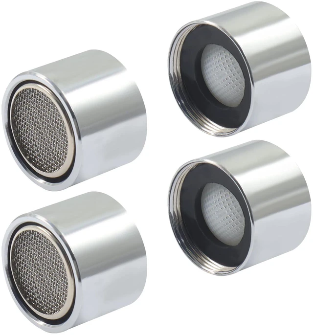 Main image of 4 Pcs Faucet Aerator, 55/64" Female Thread, Brass Shell | ABS Brass Shell Filter, Water-Saving Bubble Stream, Wear-Resistant, Screw-In Easy, Gaskets Kitchen Bathroom