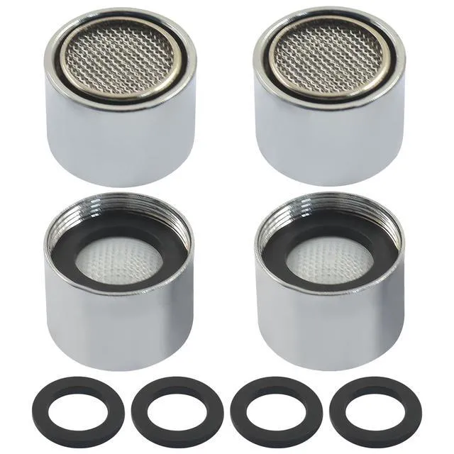 Alt view image 5 of 5 - 4 Pcs Faucet Aerator, 55/64" Female Thread, Brass Shell | ABS Brass Shell Filter, Water-Saving Bubble Stream, Wear-Resistant, Screw-In Easy, Gaskets Kitchen Bathroom