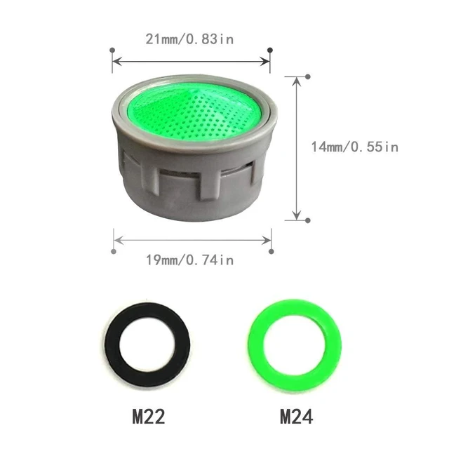 Alt view image 2 of 7 - Faucet Aerator, Faucet Flow Restrictor Replacement Parts Insert Sink Aerator for Bathroom (10pcs)