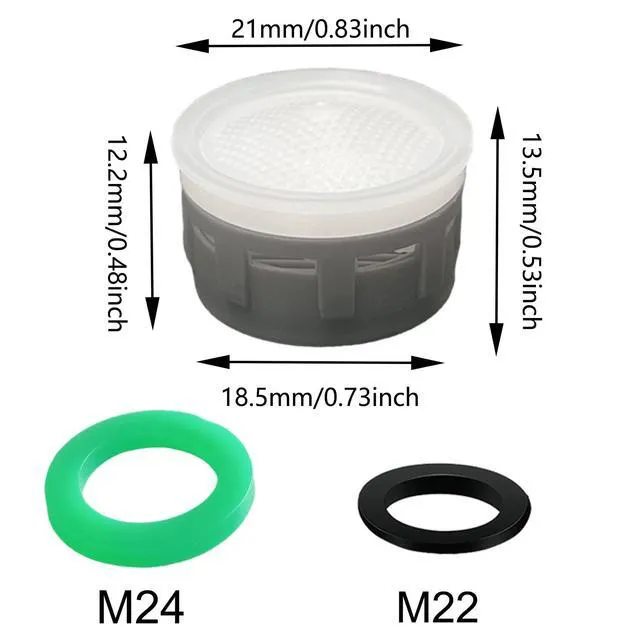 Alt view image 2 of 7 - Faucet Aerator, 1.5 GPM Restrictor Plug-in Faucet Aerator Bathroom or Kitchen Replacement (20 pieces in white)