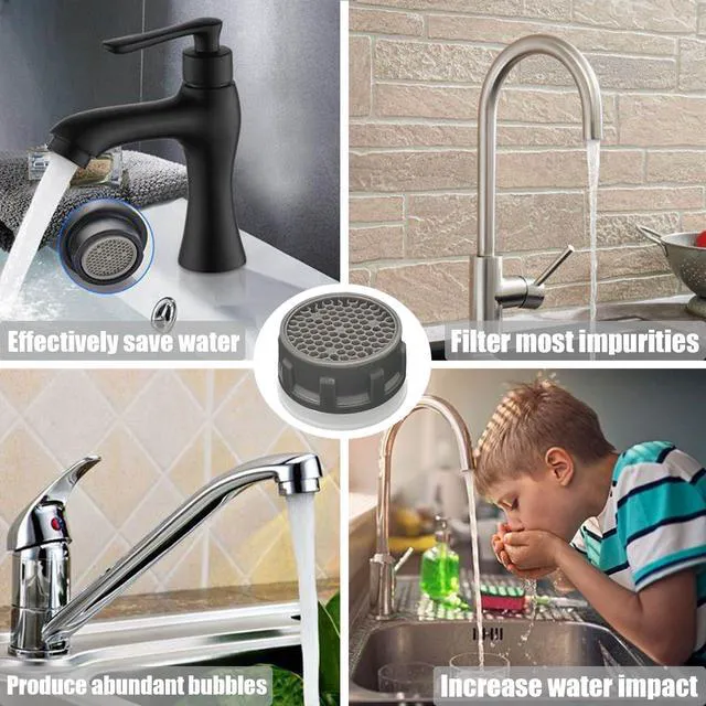 Alt view image 7 of 7 - Faucet Aerator, 1.5 GPM Restrictor Plug-in Faucet Aerator Bathroom or Kitchen Replacement (20 pieces in white)