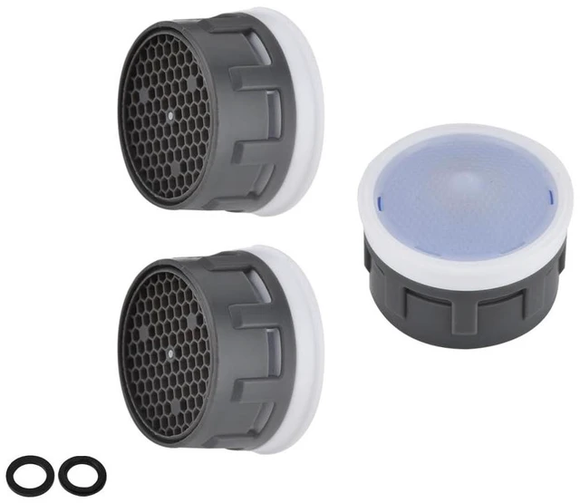 Main image of Faucet Aerator, 1.0 GPM Flow Retrictor Insert Faucet Aerators Replacement Parts Bathroom 3 Pack, Standard Size, FAN10-P3
