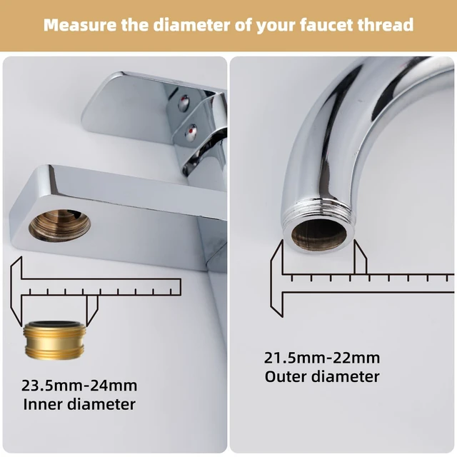Alt view image 6 of 7 - NSF/ANSI/CAN 61 & cUPC Certified 2-Mode Faucet Aerator, Chrome | 360° Swivel Sink Faucet Aerator, Kitchen Sink Sprayer Attachment, Bathroom Faucet Replacement Part 55/64" Female Thread