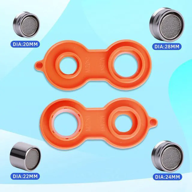 Alt view image 7 of 7 - Kitchen Faucet Aerator Replacement, Anti-Splash with Multi-Size Wrench, 10 Pack M24 (15/16") & 2 Pack M22 (55/64") Brass Aerators, Sink Aerator Kit for Kitchen & Bathroom