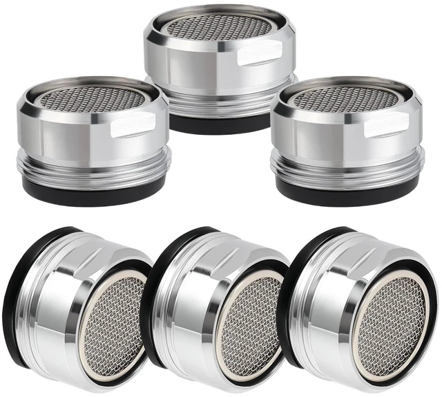 Main image of 6PCS Faucet Aerator, Aerator Filter Replacement, 15/16-Inch Male Threads | Bathroom Sink Aerator Replacement Parts,Fit for 24mm Male Thread Faucet Aerators, with Washer
