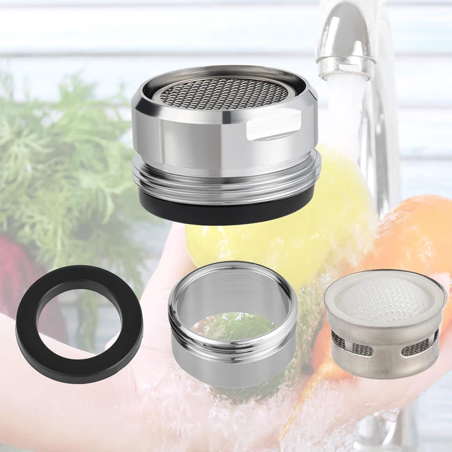 Alt view image 6 of 7 - 6PCS Faucet Aerator, Aerator Filter Replacement, 15/16-Inch Male Threads | Bathroom Sink Aerator Replacement Parts,Fit for 24mm Male Thread Faucet Aerators, with Washer