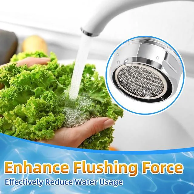 Alt view image 7 of 7 - 6PCS Faucet Aerator, Aerator Filter Replacement, 15/16-Inch Male Threads | Bathroom Sink Aerator Replacement Parts,Fit for 24mm Male Thread Faucet Aerators, with Washer