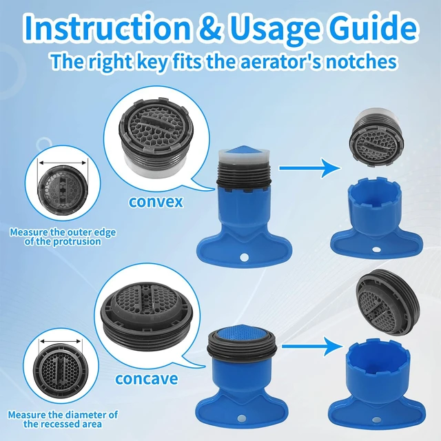 Alt view image 5 of 7 - 36Pcs Faucet Aerator Kit with 5 Sizes Aerator Key Removal Tools, Replacement Sink Tap Flow Restrictor Inserts for Bathroom and Kitchen, M16.5 M18.5 M21.5 M24 mm