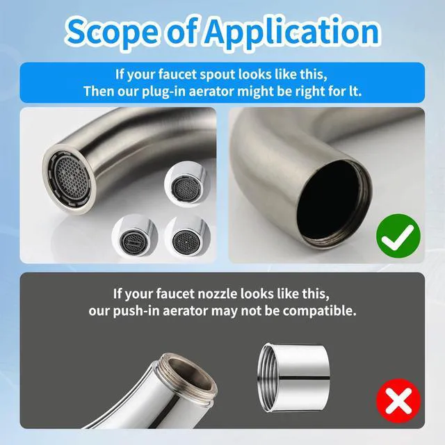 Alt view image 7 of 7 - 36Pcs Faucet Aerator Kit with 5 Sizes Aerator Key Removal Tools, Replacement Sink Tap Flow Restrictor Inserts for Bathroom and Kitchen, M16.5 M18.5 M21.5 M24 mm