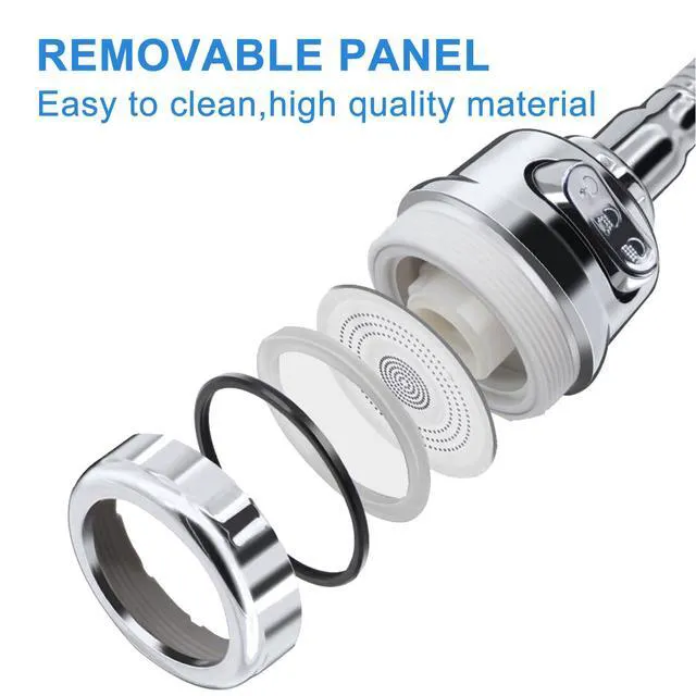 Alt view image 4 of 7 - Faucet Sprayer Head, 360 Rotatable Faucet Extender Attachment | with 3 Water Modes, Anti-Splash, Water Saving Tap Aerator, Chrome