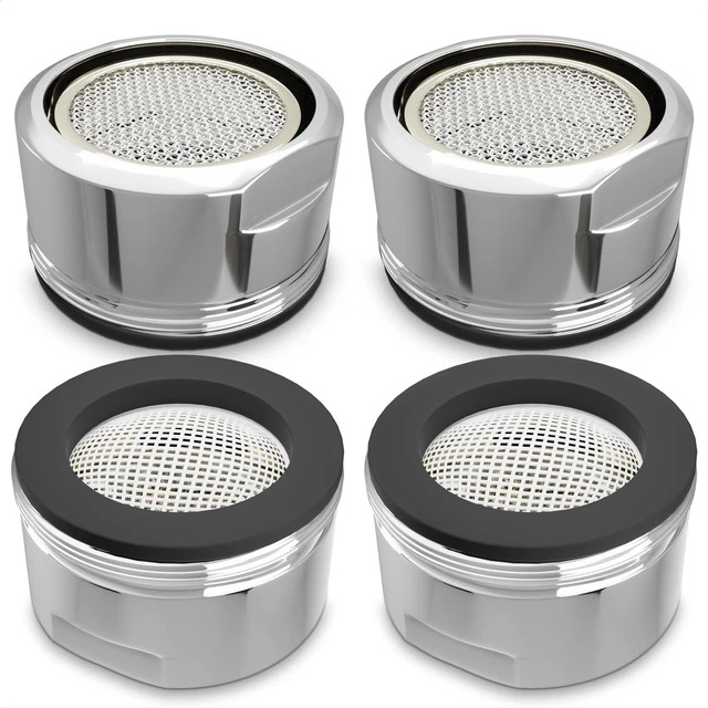 Main image of 4Pcs Bathroom Faucet Aerator Replacement - 15"/16" 24mm Kitchen Bathroom Sink Attachment High Flow Aerator for Sink Faucet Aerators M24 Male Thread