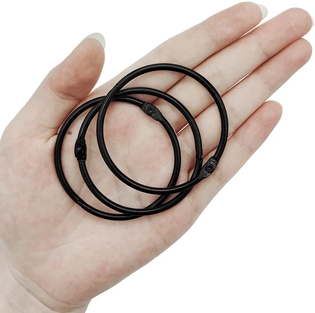 Alt view image 7 of 7 - Shower Curtain Hooks Rings,24 Pcs Rustproof Metal Shower Hooks for Shower Curtain,Glide Smoothly Round Shower Rings for Curtain,Shower Curtain Rings for Bathroom Shower Rod,Snap Joint Design (Black)
