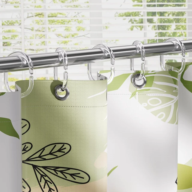 Alt view image 7 of 7 - Shower Curtain Rings, 24 Pcs Plastic Shower Curtain Hooks, Clear Shower Curtain Hooks Rings, Rust Proof Shower Rings C Shaped Shower Hooks for Shower Curtain and Liner Bathroom