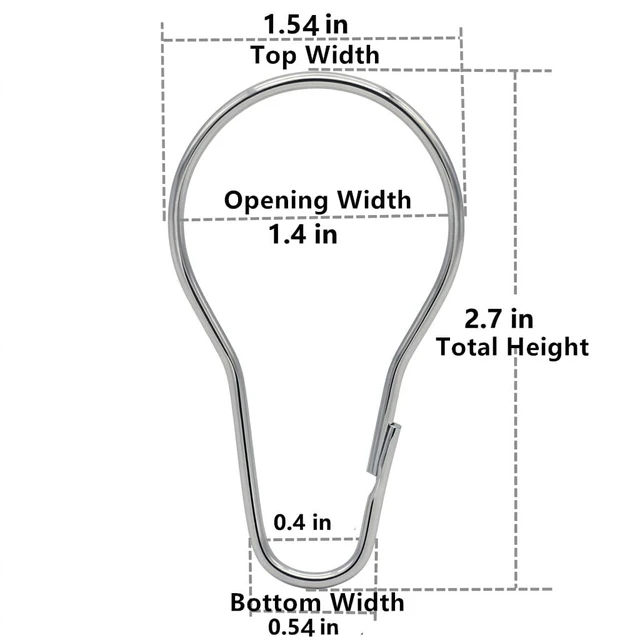 Alt view image 3 of 4 - Metal Shower Curtain Rings Steel Round Hooks Ring (24 Pack) 2.7 Inch Rustproof for Bathroom Showers Rod (Silver)