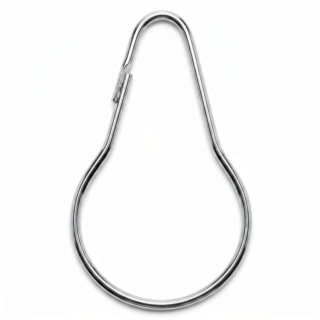 Alt view image 4 of 4 - Metal Shower Curtain Rings Steel Round Hooks Ring (24 Pack) 2.7 Inch Rustproof for Bathroom Showers Rod (Silver)