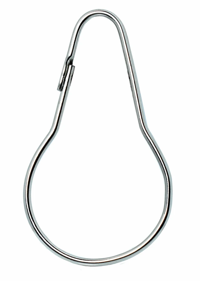 Main image of Silver Shower Curtain Rings Metal Hooks Ring (24 Pack) Nickel Plated Rustproof for Bathroom Shower Rod