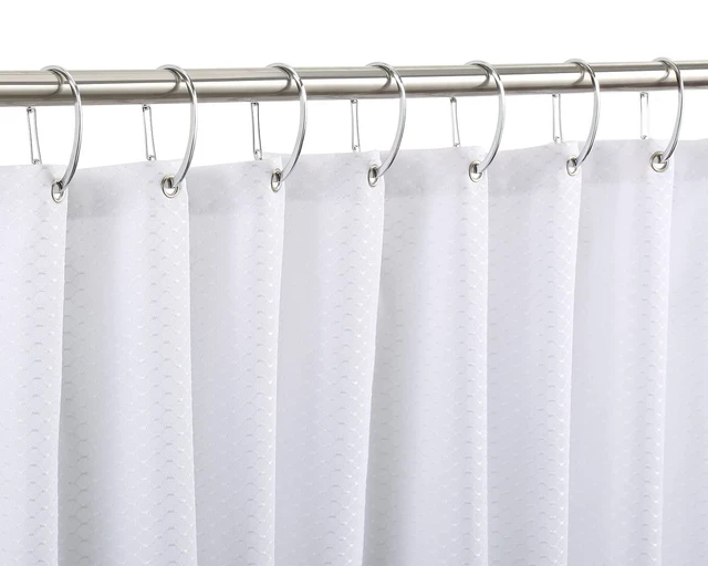 Alt view image 4 of 7 - Silver Shower Curtain Rings, Rustproof Shower Curtain Hooks for Bathroom, ZESLMG Chrome Decorative Shower Hooks Rings for Shower Curtain Rod Hangers, Set of 12