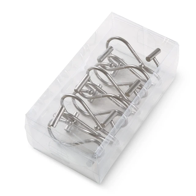 Alt view image 7 of 7 - Nickel Shower Curtain Hooks, Rust Proof Shower Curtain Rings for Bathroom, Silver Metal Decorative Shower Curtain Hooks Hangers for Shower Curtain Rod, Set of 12 T-Bar Design