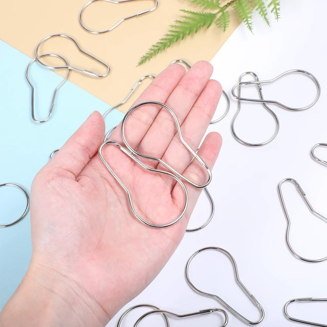 Alt view image 6 of 7 - 200 PCS Shower Curtain Hooks, Rust-Proof Metal Bathroom Curtain Rings for Bathroom Shower Rods CurtainsSilver