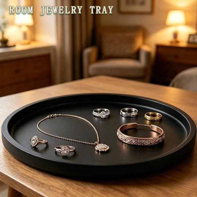 Alt view image 5 of 7 - 9 Inchs Silicone Rperfume Tray Bathroom Tray Waterproof Non-Slip Black