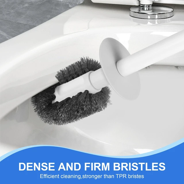 Alt view image 4 of 7 - 3 in 1 Toilet Brush & Plunger, Wall Mounted with Crevice Brush | Built-in Storage Holder. Rust-resistant, Durable. Non-Slip Grip. Easy to Install. For Bathroom, Floor & Tile Cleaning.