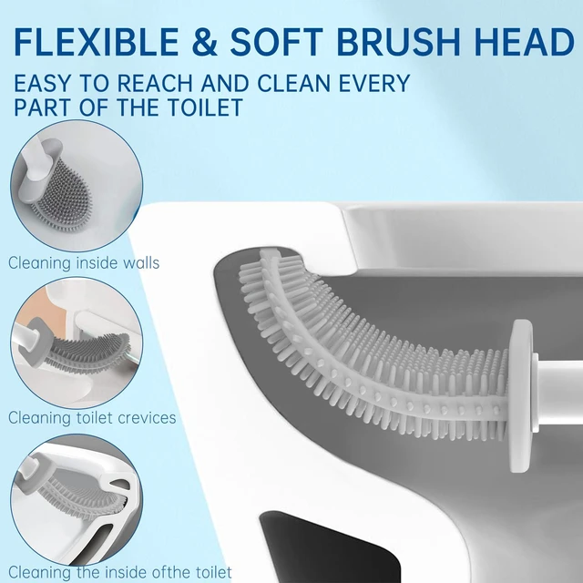 Alt view image 4 of 7 - RV Toilet Bowl Brush by, Silicone Bristles, Wall-Mounted, Anti-Roll & Anti-Drip Design | Safe for RV Toilets, Travel Trailers, Campers | Durable & Easy to Clean | Made by RVers for RVers
