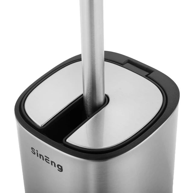 Alt view image 5 of 7 - Toilet Brush Holder Set Toilet Bowl Brush Stainless Steel Automatic Open lid Toilet Bowl Cleaner Brush with Durable Bristle Head Toilet Cleaning Brush for Bathroom