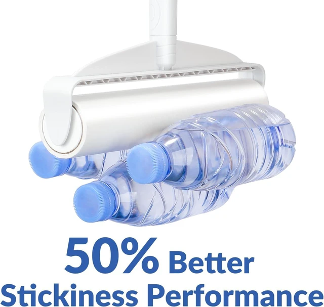 Alt view image 4 of 6 - 9.45 Large Lint Roller Refills, 2 Packs, 180 Extra Sticky Sheets | Sticky Roller Refills, Easy Tear Sheets, Compatible Only with DELOMO 9.45 Lint Roller, Floors, Carpets, Couches, Pet Hair