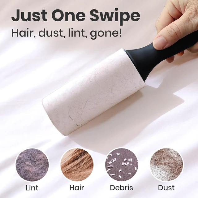 Alt view image 5 of 7 - Extra Sticky Lint Roller Refills,Fits Most 3.9"-4" Standard Size Lint Roller with Inner Diameter at 1.5", 8 Pack with 720 Sheets Total, Pet Hair Remover for Clothes, Car, Furniture