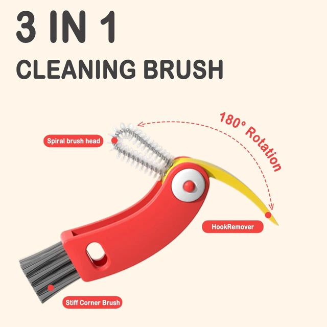 Alt view image 2 of 7 - 3 in 1 Cup Lid Gap Cleaning Brush Set, 3PCS Multifunctional Bottle Cleaner Bottle Cleaning Brush for Bottle Gaps Home Kitchen Cleaning Tools