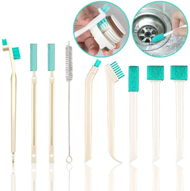 Main image of Small Household Cleaning Brushes by ELEMGULY,18 Pcs Crevice Brush for Hole, Gap, Corner, Space, Micro Crevice Scrub Cleaner Tool for Bottle, Keyboard, Window, Door Track