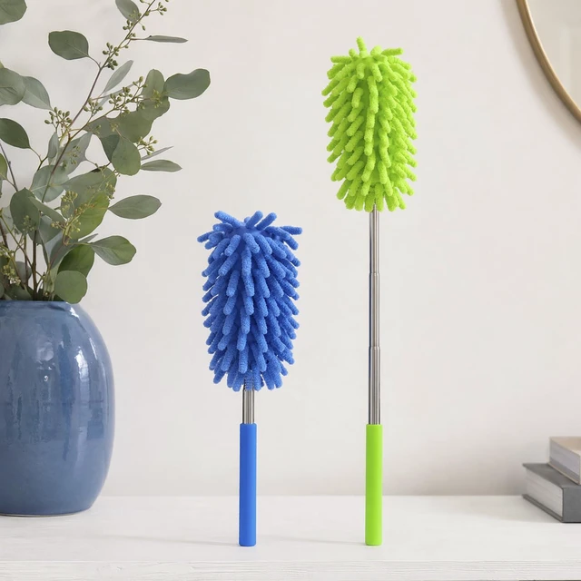 Alt view image 5 of 7 - 2 Pack Microfiber Duster for Cleaning, Hand Washable Dusters, Extendable Pole, Detachable Cleaning Supplies for Car, Ceiling Fan, Window, Furniture, Office