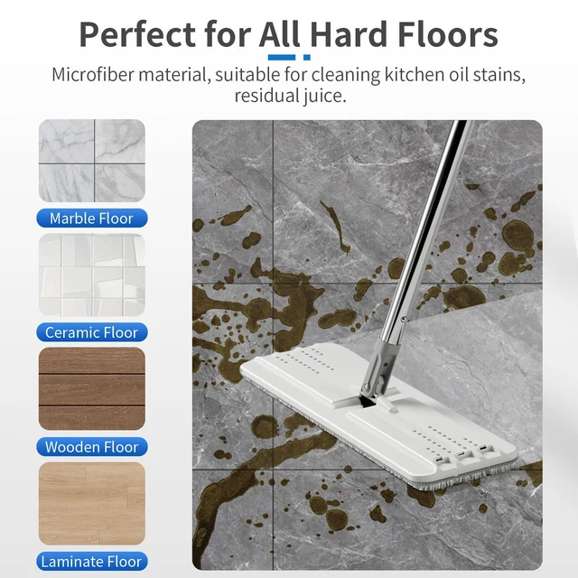 Alt view image 6 of 7 - 10 Pack Mop Replacement Pads for Joymoop, 13 x 4.9 in Refills | Washable, reusable microfiber pads fit most 11-13-inch flat mops and deliver strong absorption for wet or dry floor cleaning