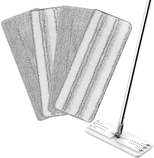 Main image of 4 Pack Mop Replacement Pads Compatible with Joymoop Flat Mop | Reusable Microfiber Flat Mop Pads for Joy Mop, Washable Mop Head Replacement Fit for All 13" X 4.9" Squeeze Flat Floor Mop