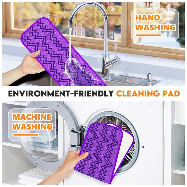 Alt view image 5 of 7 - Mop Pads for Swiffer PowerMop: Microfiber Mop Refills Replacement | 7PCS Washable Mop Refills Pads for Dry Wet Cleaning, Flat Floor Mops Pad for Dusting, Spay Mop Replacement Head for Hardwood