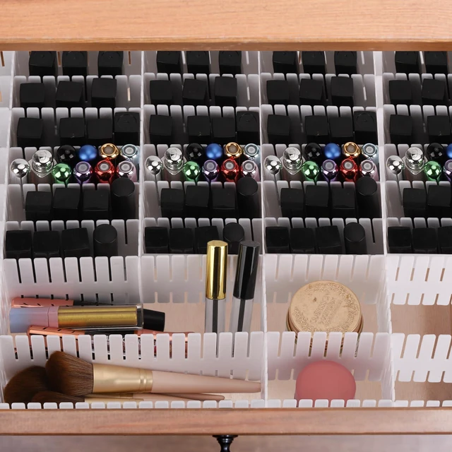 Alt view image 4 of 7 - 20Pcs Drawer Organizer Dividers 17"x2.8" Adjustable Storage Organizer Separator for Socks, Underwear, Makeup, Kitchen, Dresser