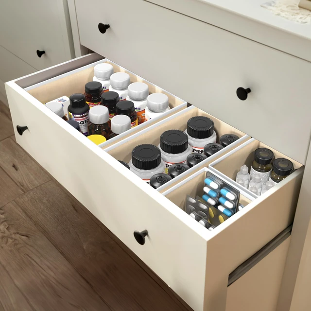 Alt view image 7 of 7 - Underwear Drawer Organizer, Set of 6, Beige | for Lingerie/Undergarment/Bra/Panty/Sock/Onesie