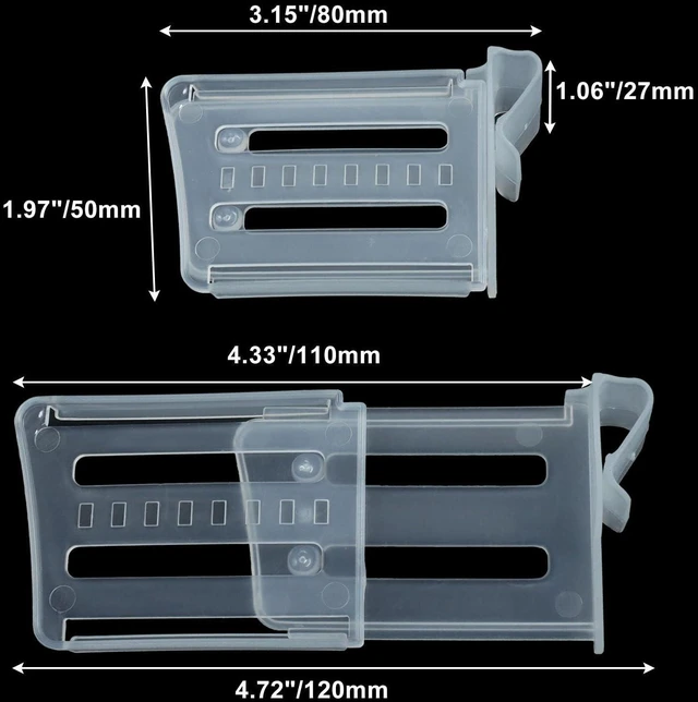 Alt view image 3 of 5 - 8 PCS Adjustable Fridge Divider | Clear Organizer Clip, Retractable Organizer Divider, Plastic Storage Box, For Home/Kitchen/Office