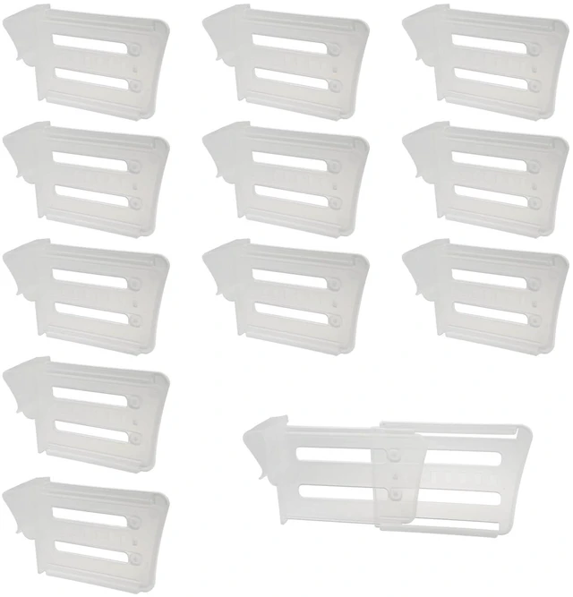 Main image of 12PCS Adjustable Fridge Side Door Divider Kitchen Fridge Shelves Polypropylene Sorting Divider for Sorting Drawer and Storage Box