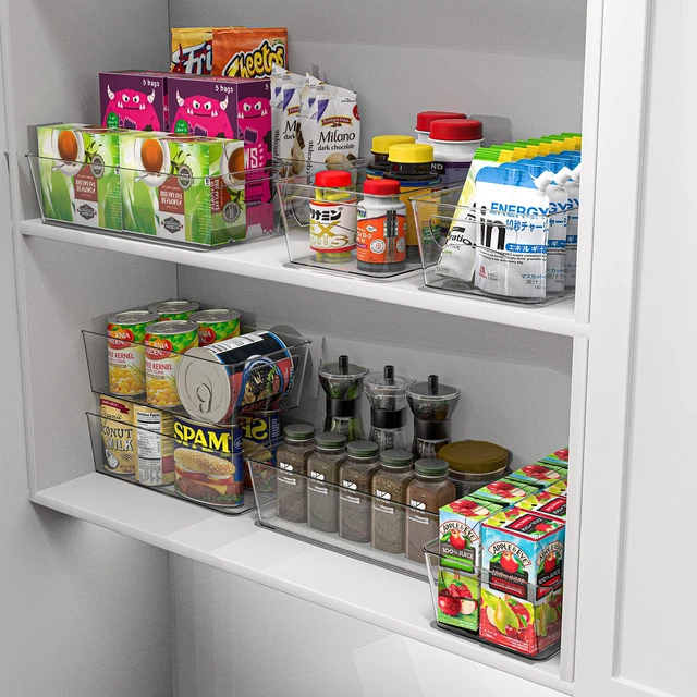 Alt view image 4 of 6 - Clear Fridge Organizer Bin Storage (12"x6"x3.4") | for Cabinet / Pantry / Refrigerator / Freezer / Kitchen