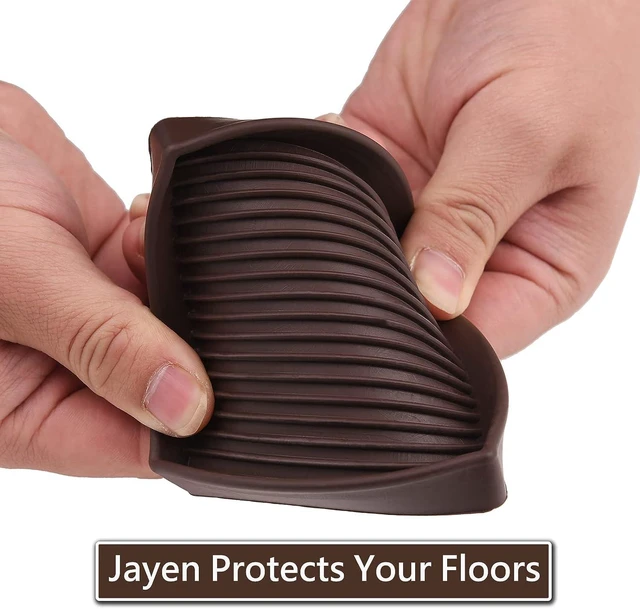 Alt view image 7 of 7 - Non Slip Furniture Caster Cups Coasters Pads for Hardwood Floors, 4x4 | flexible rubber, durable, prevent furniture from sliding, easy to install, protect all flooring type