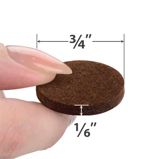 Alt view image 5 of 6 - Felt Furniture Pads - 56 PCS 3/4" Floor Protectors for Chair | Floor Protectors for Furniture Feet - Protect Your Hardwood Floors! (Brown, Round)