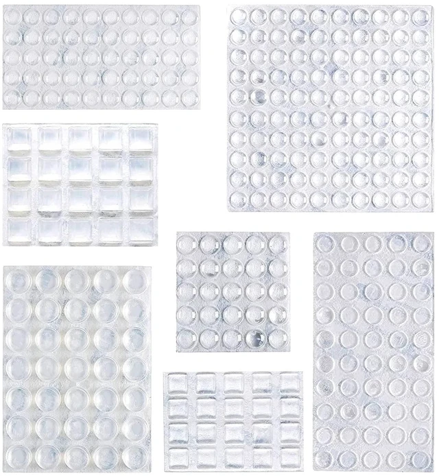 Main image of Cabinet Door Bumpers, Clear Self Adhesive Pads for Surface Protection, Noise Reduction and Sound Dampening, Rubber Stoppers for Drawers and Cupboards, 300-Piece, 6.9 x 4.5 x 0.6 inch
