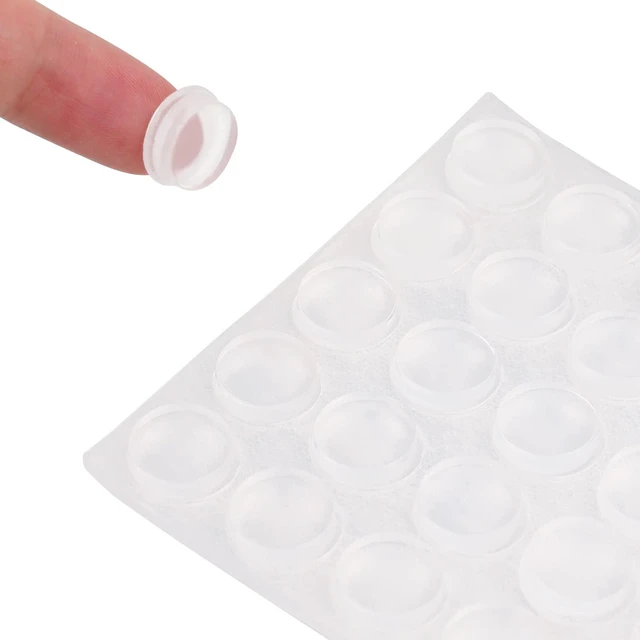Alt view image 3 of 6 - Cabinet Door Bumpers, Clear Self Adhesive Pads for Surface Protection, Noise Reduction and Sound Dampening, Rubber Stoppers for Drawers and Cupboards, 300-Piece, 6.9 x 4.5 x 0.6 inch