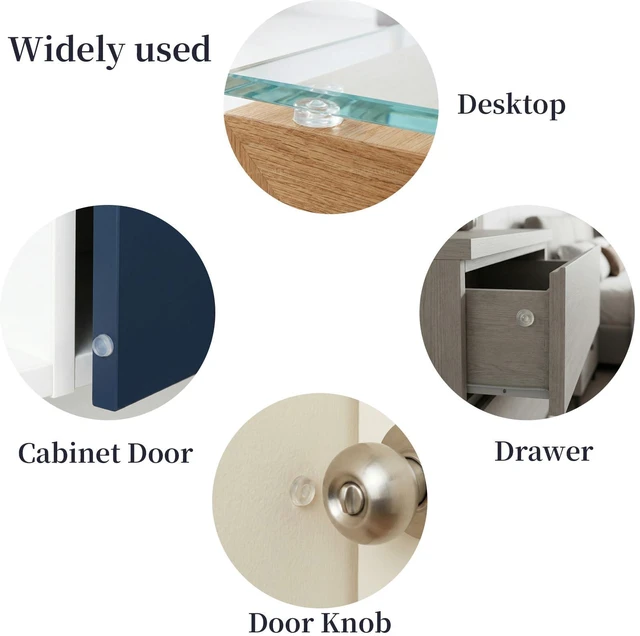 Alt view image 6 of 7 - 164PCS Clear Cabinet Door Bumpers Self Adhesive Silicone Noise Dampening | 3 Sizes Versatile Use, Self-Adhesive Install in Seconds, Quiet Soft Close for Cabinets Drawers Furniture, No Remains Removal